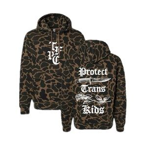 Protect Trans Kids Duck Camo Hoodie 🏳️‍⚧️ Limited Edition Release XL